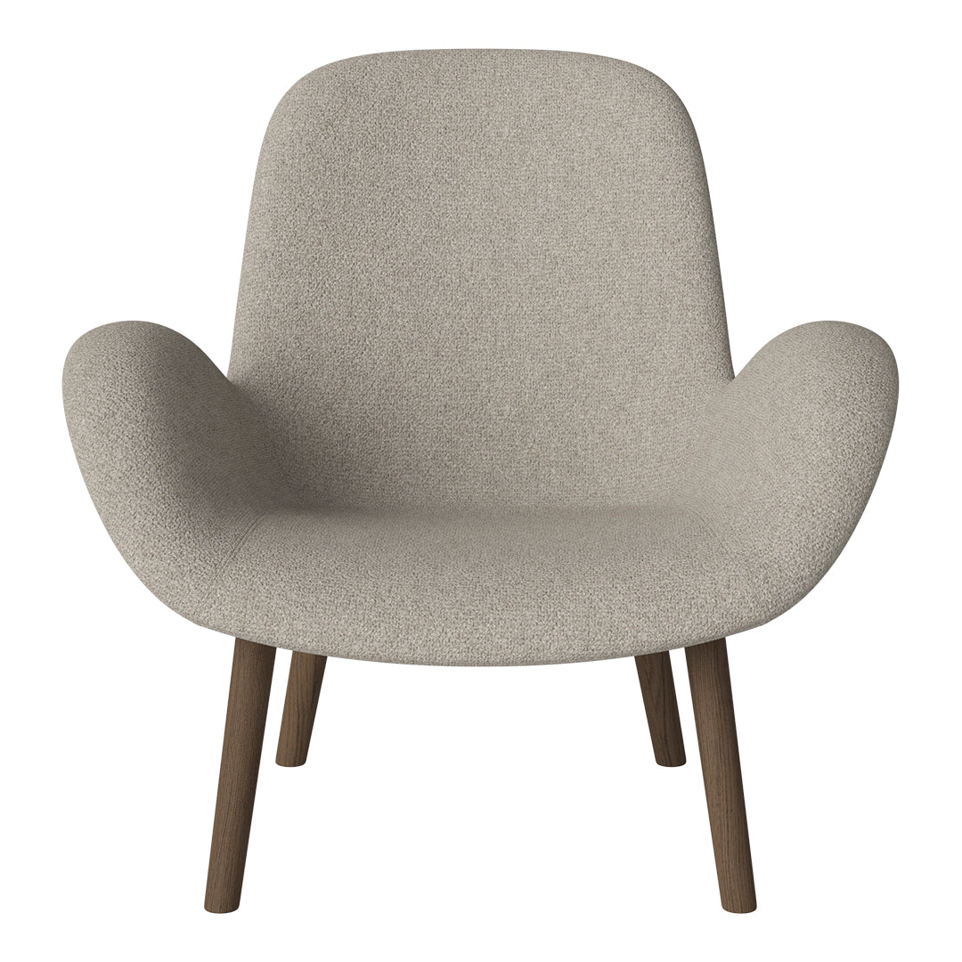 Fauteuil Seed Lounge - Rembourré - Base en chêne huilé, foncé