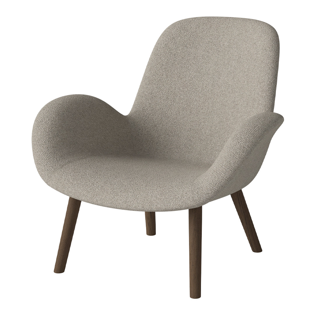 Fauteuil Seed Lounge - Rembourré - Base en chêne huilé, foncé