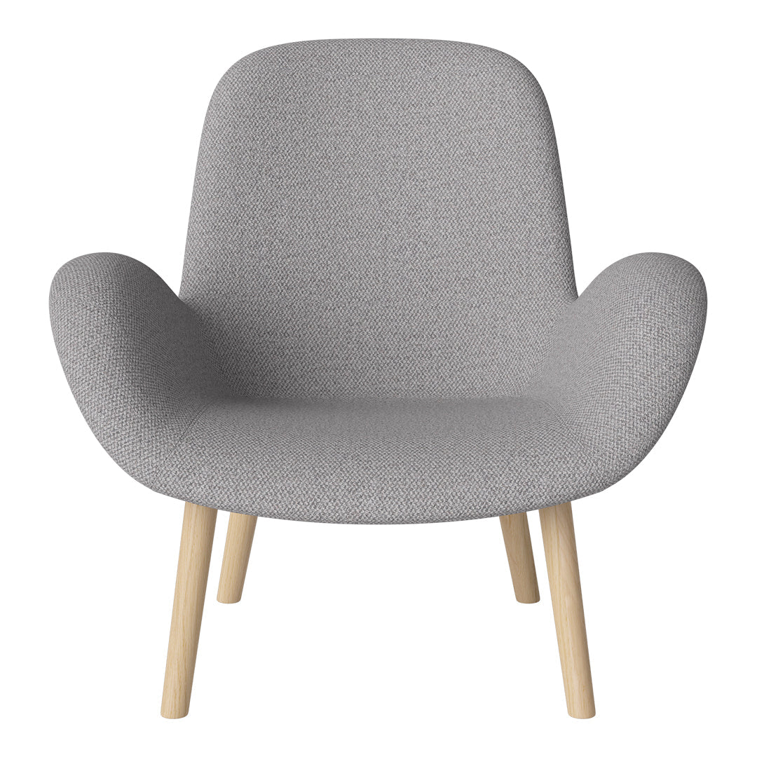 Fauteuil Seed Lounge - Rembourré - Piètement en chêne huilé, pigmenté blanc