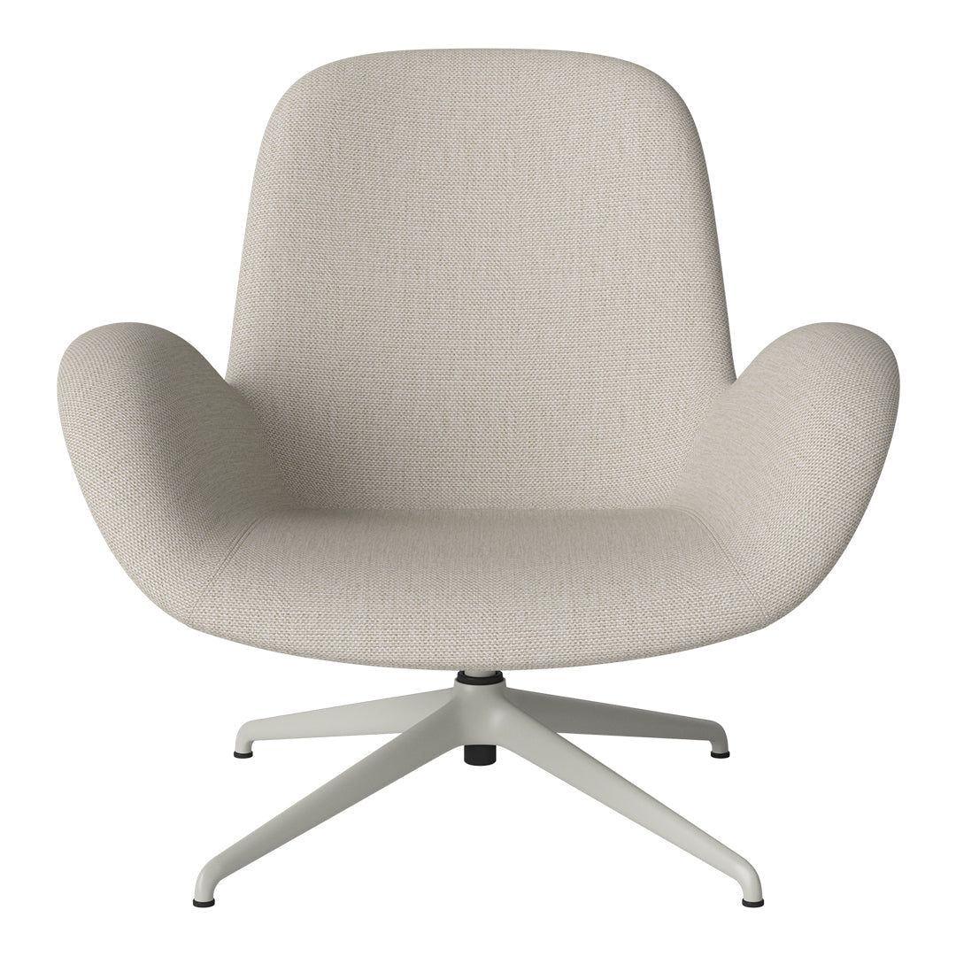 Fauteuil Seed Lounge - Rembourré - Piètement 4 branches - Acier laqué gris