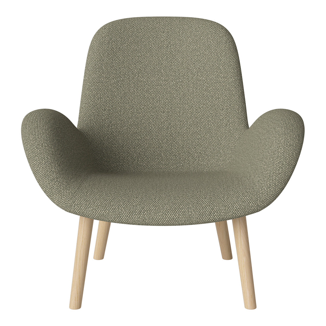 Fauteuil Seed Lounge - Rembourré - Piètement en chêne huilé, pigmenté blanc