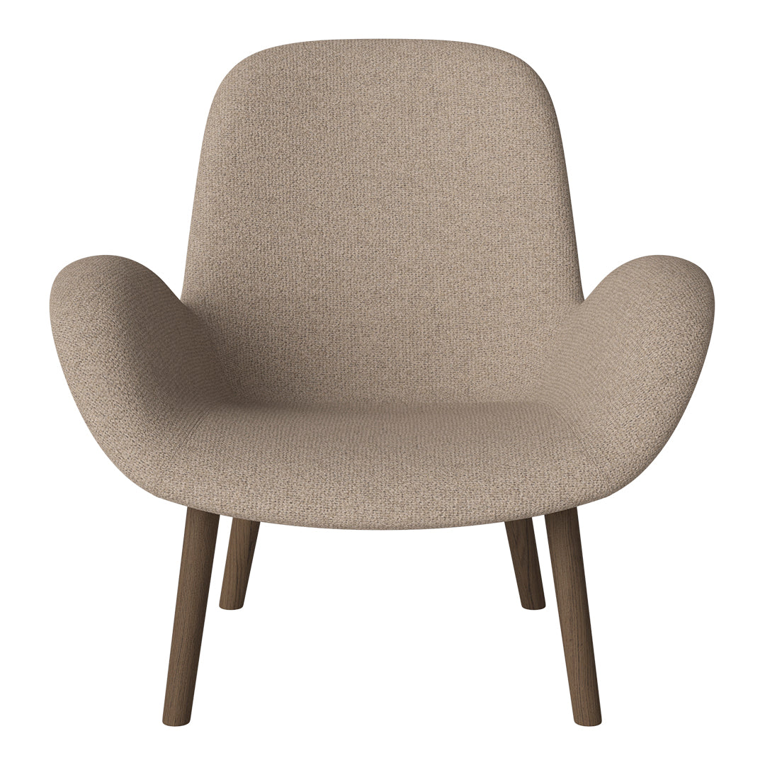 Fauteuil Seed Lounge - Rembourré - Base en chêne huilé, foncé