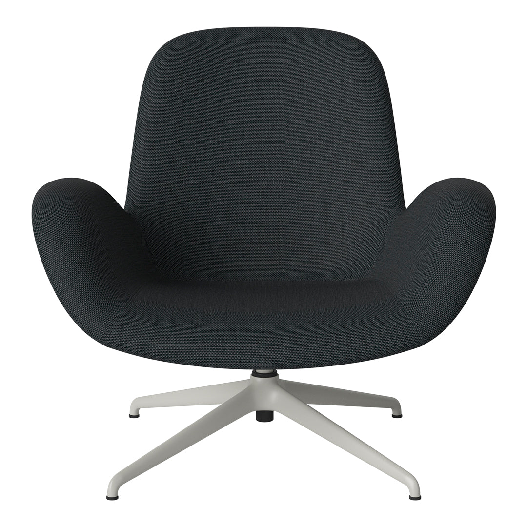 Fauteuil Seed Lounge - Rembourré - Piètement 4 branches - Acier laqué gris