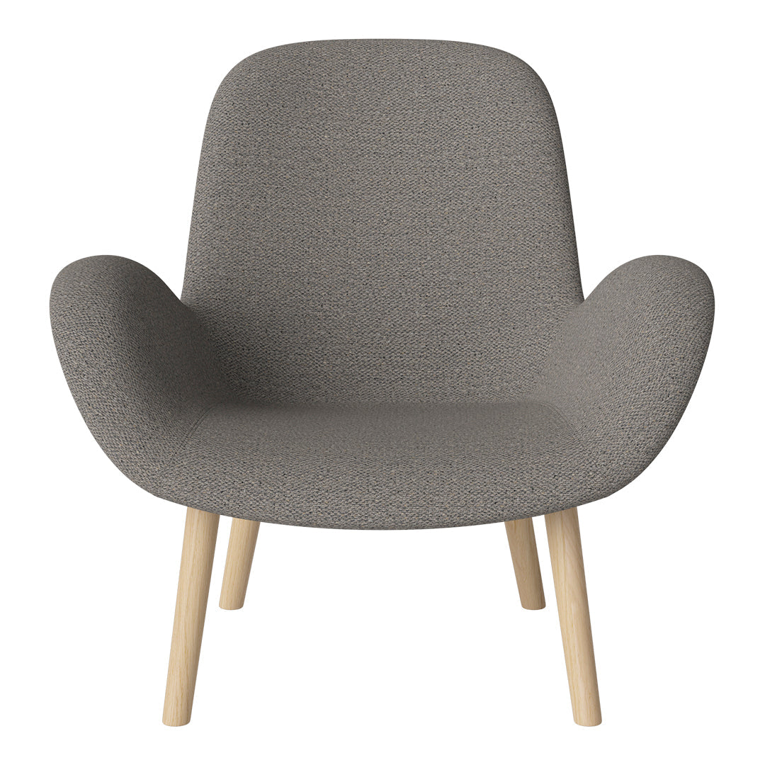 Fauteuil Seed Lounge - Rembourré - Piètement en chêne huilé, pigmenté blanc