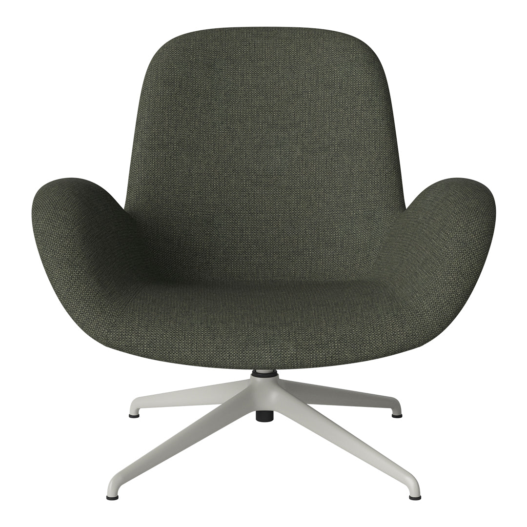 Fauteuil Seed Lounge - Rembourré - Piètement 4 branches - Acier laqué gris