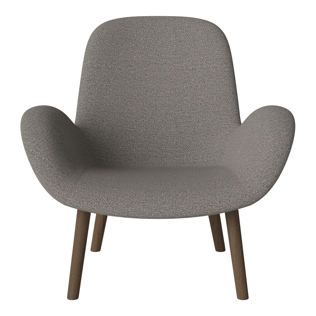 Fauteuil Seed Lounge - Rembourré - Base en chêne huilé, foncé