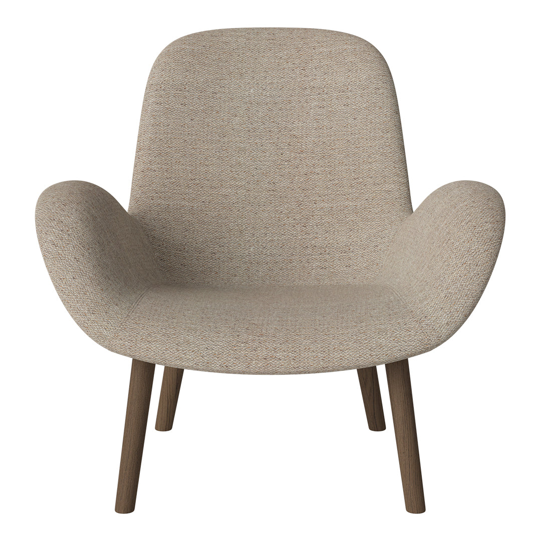 Fauteuil Seed Lounge - Rembourré - Base en chêne huilé, foncé