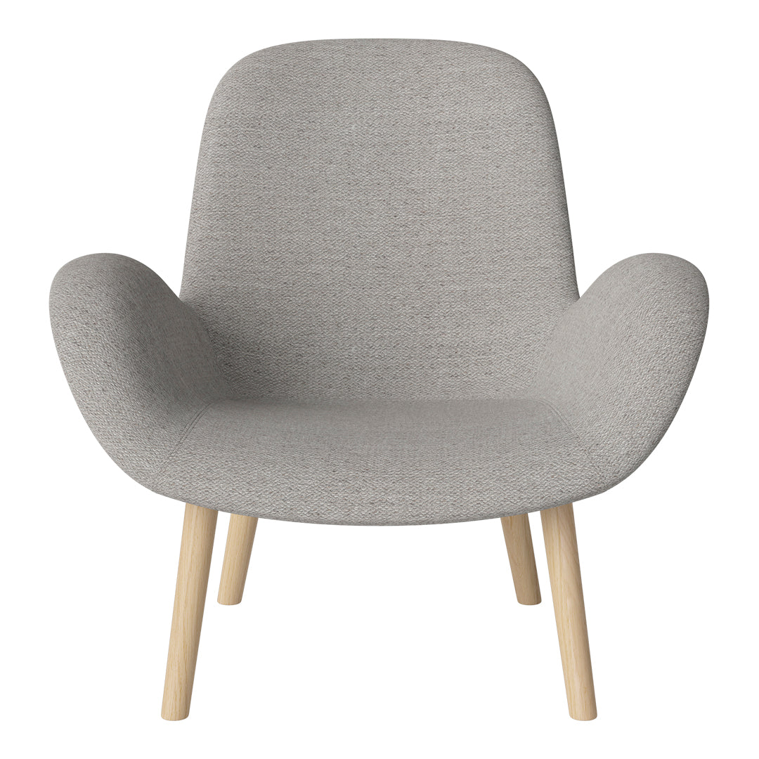 Fauteuil Seed Lounge - Rembourré - Piètement en chêne huilé, pigmenté blanc