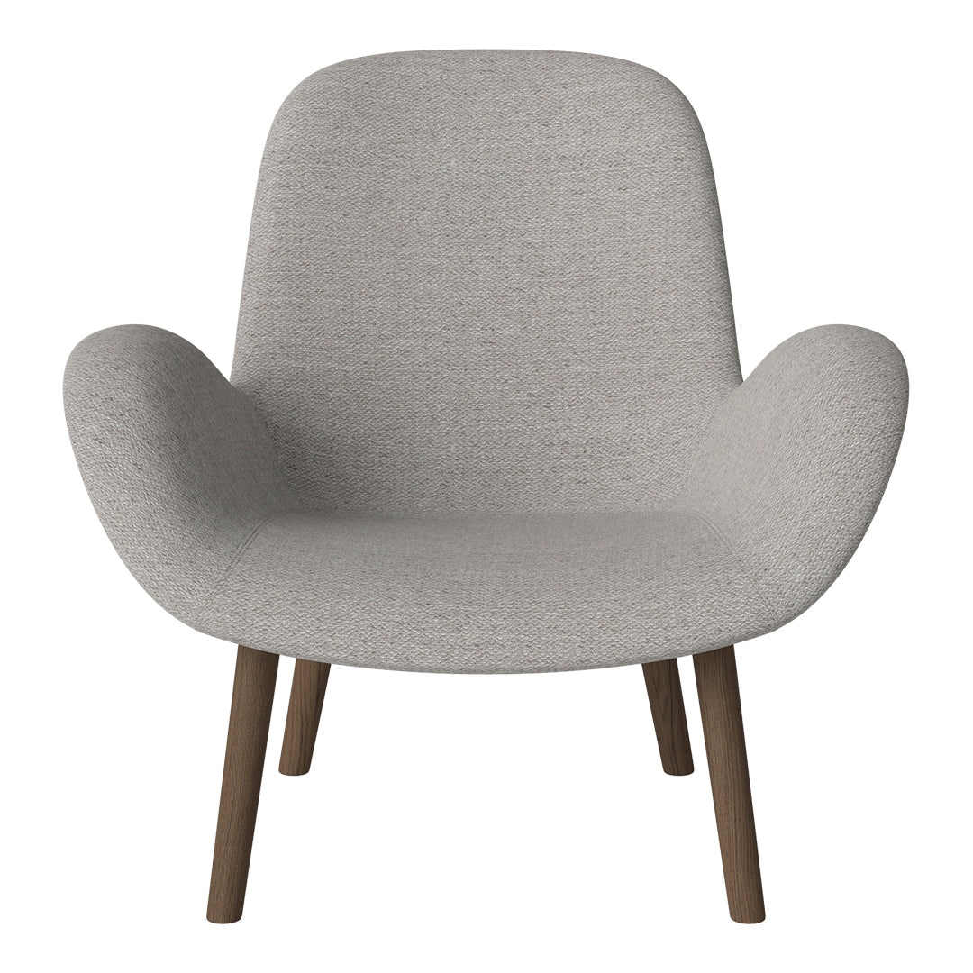 Fauteuil Seed Lounge - Rembourré - Base en chêne huilé, foncé