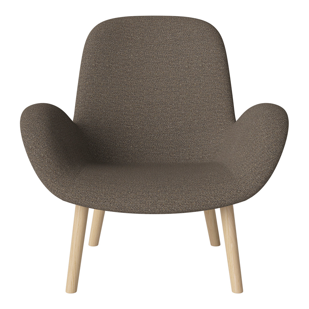 Fauteuil Seed Lounge - Rembourré - Piètement en chêne huilé, pigmenté blanc