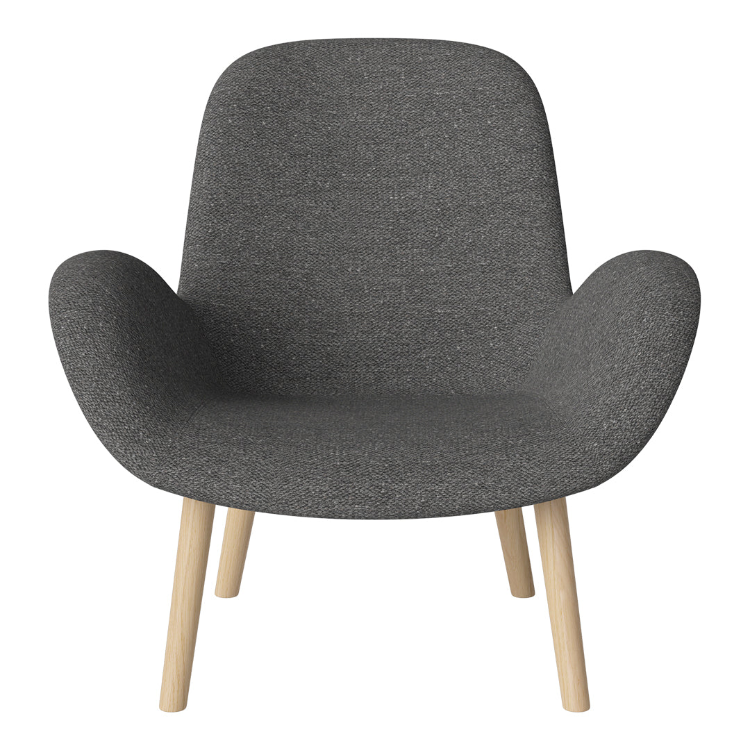 Fauteuil Seed Lounge - Rembourré - Piètement en chêne huilé, pigmenté blanc