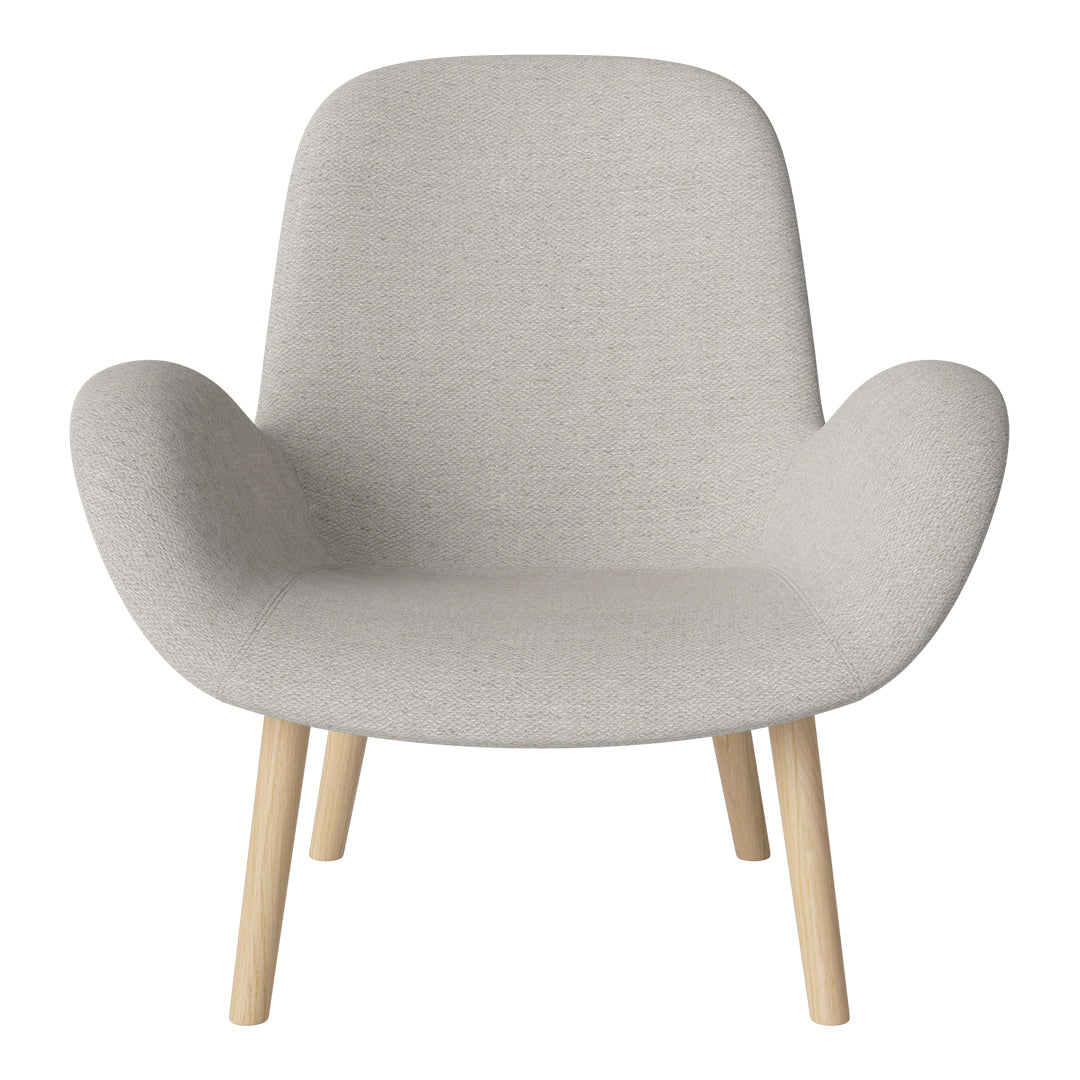 Fauteuil Seed Lounge - Rembourré - Piètement en chêne huilé, pigmenté blanc