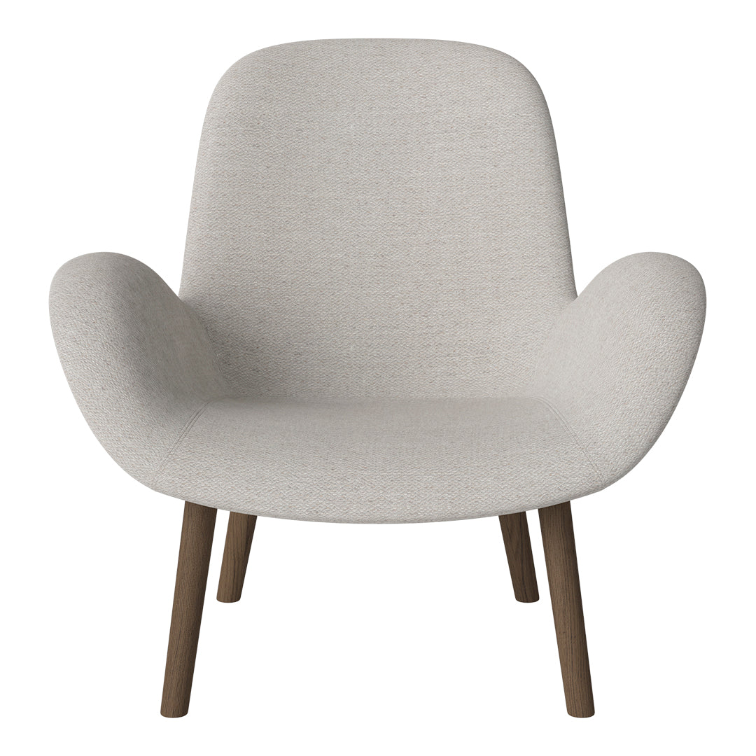 Fauteuil Seed Lounge - Rembourré - Base en chêne huilé, foncé
