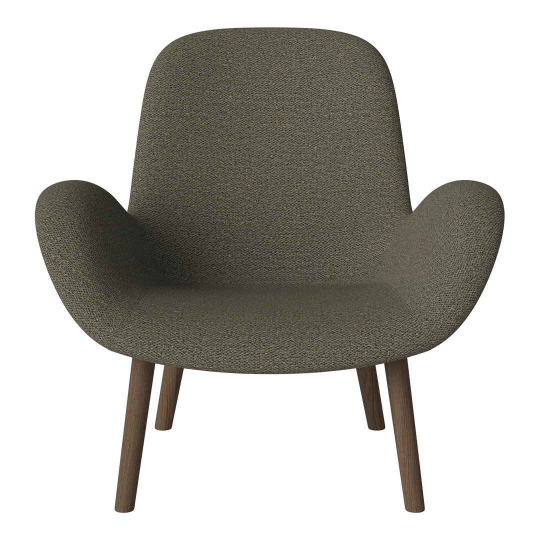 Fauteuil Seed Lounge - Rembourré - Base en chêne huilé, foncé