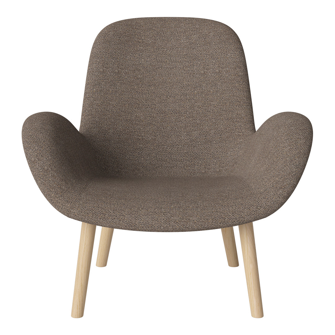 Fauteuil Seed Lounge - Rembourré - Piètement en chêne huilé, pigmenté blanc
