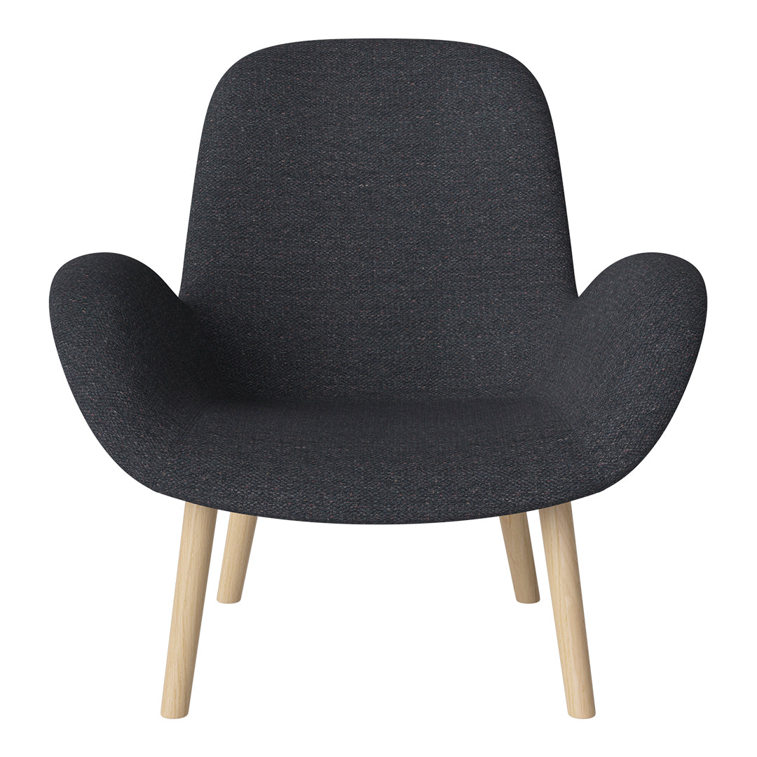 Fauteuil Seed Lounge - Rembourré - Piètement en chêne huilé, pigmenté blanc