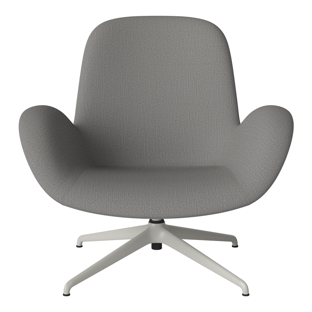 Fauteuil Seed Lounge - Rembourré - Piètement 4 branches - Acier laqué gris