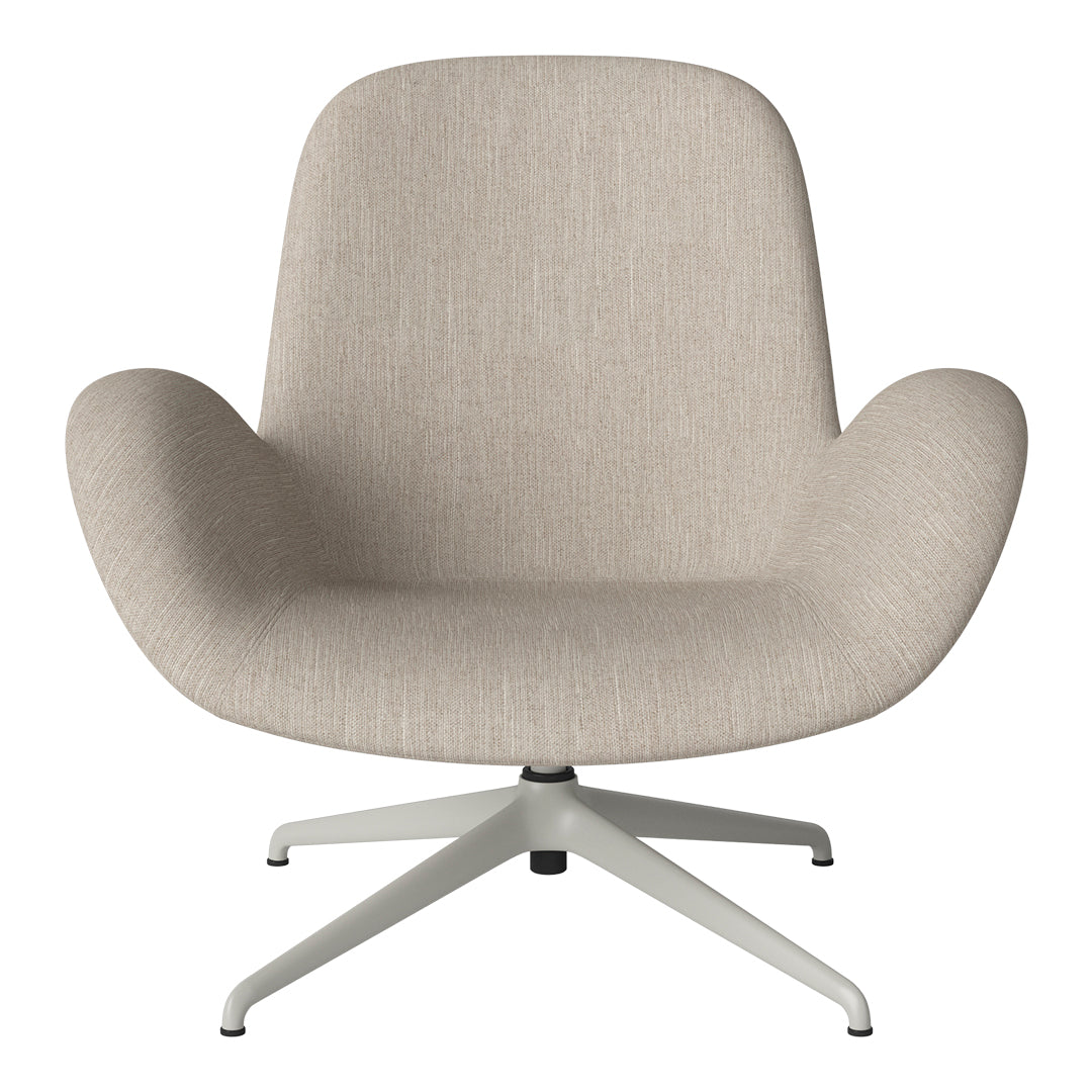 Fauteuil Seed Lounge - Rembourré - Piètement 4 branches - Acier laqué gris