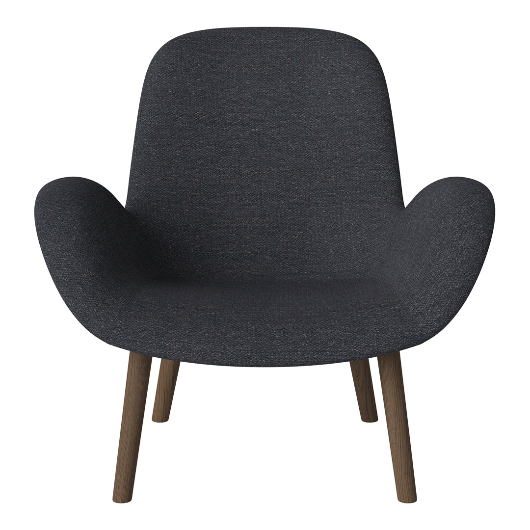 Fauteuil Seed Lounge - Rembourré - Base en chêne huilé, foncé