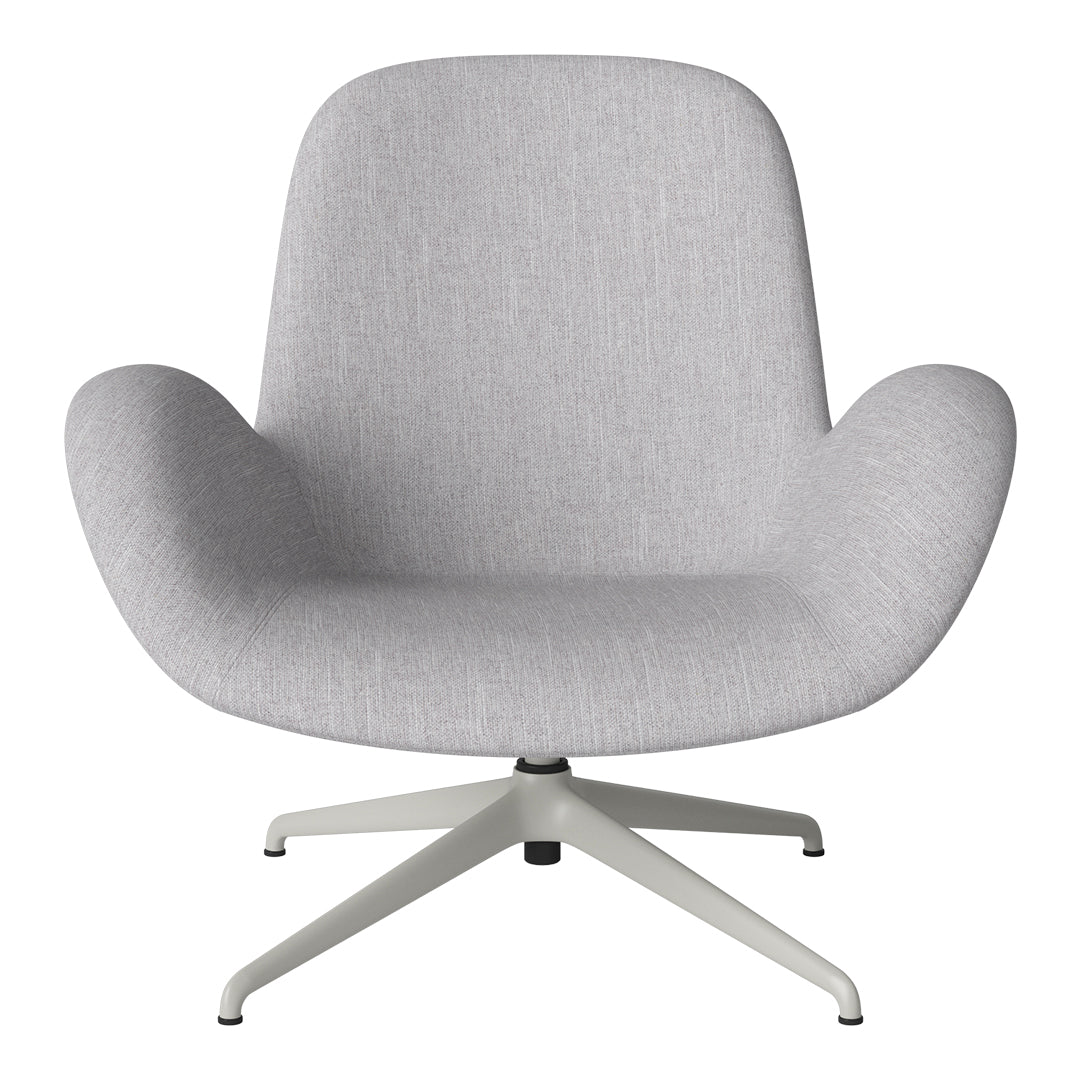 Fauteuil Seed Lounge - Rembourré - Piètement 4 branches - Acier laqué gris