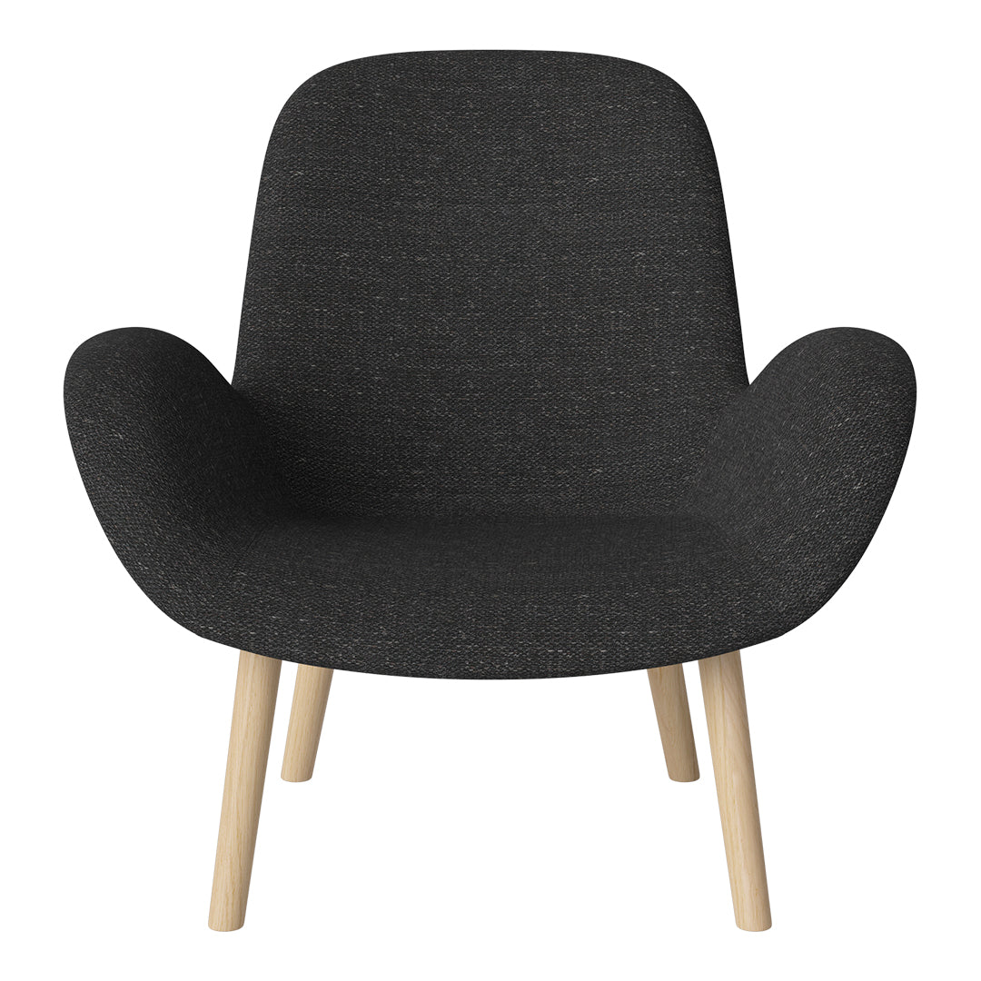 Fauteuil Seed Lounge - Rembourré - Piètement en chêne huilé, pigmenté blanc