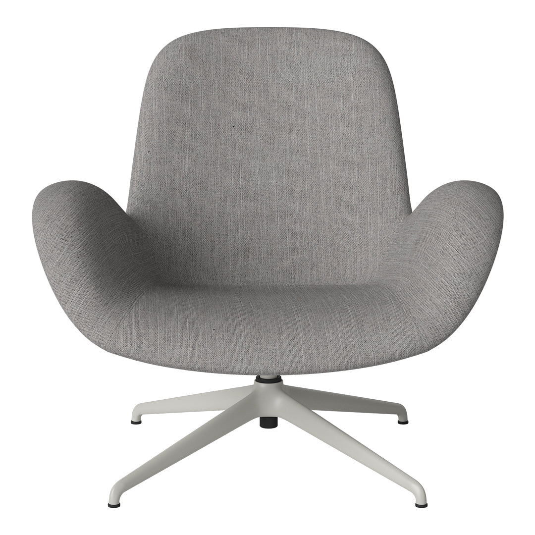 Fauteuil Seed Lounge - Rembourré - Piètement 4 branches - Acier laqué gris