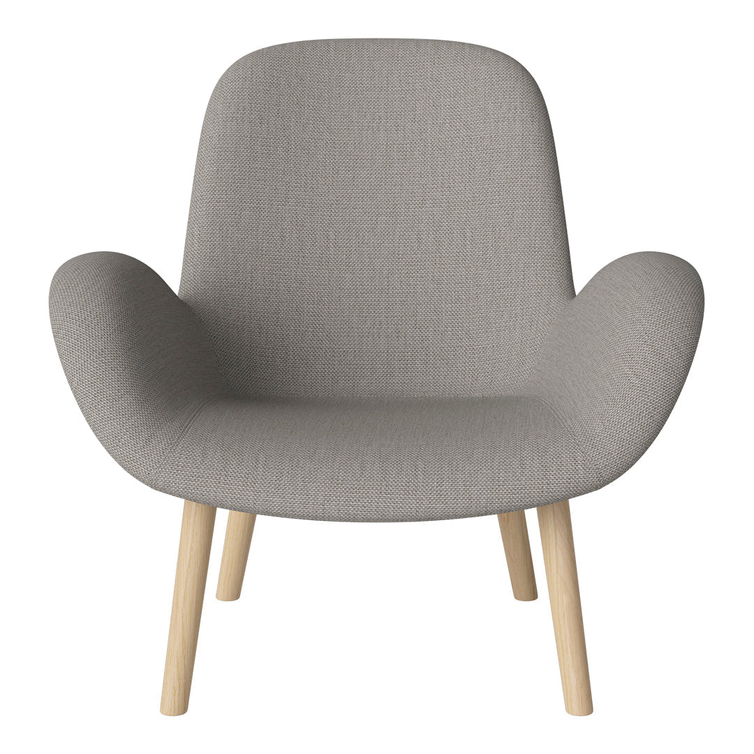 Fauteuil Seed Lounge - Rembourré - Piètement en chêne huilé, pigmenté blanc