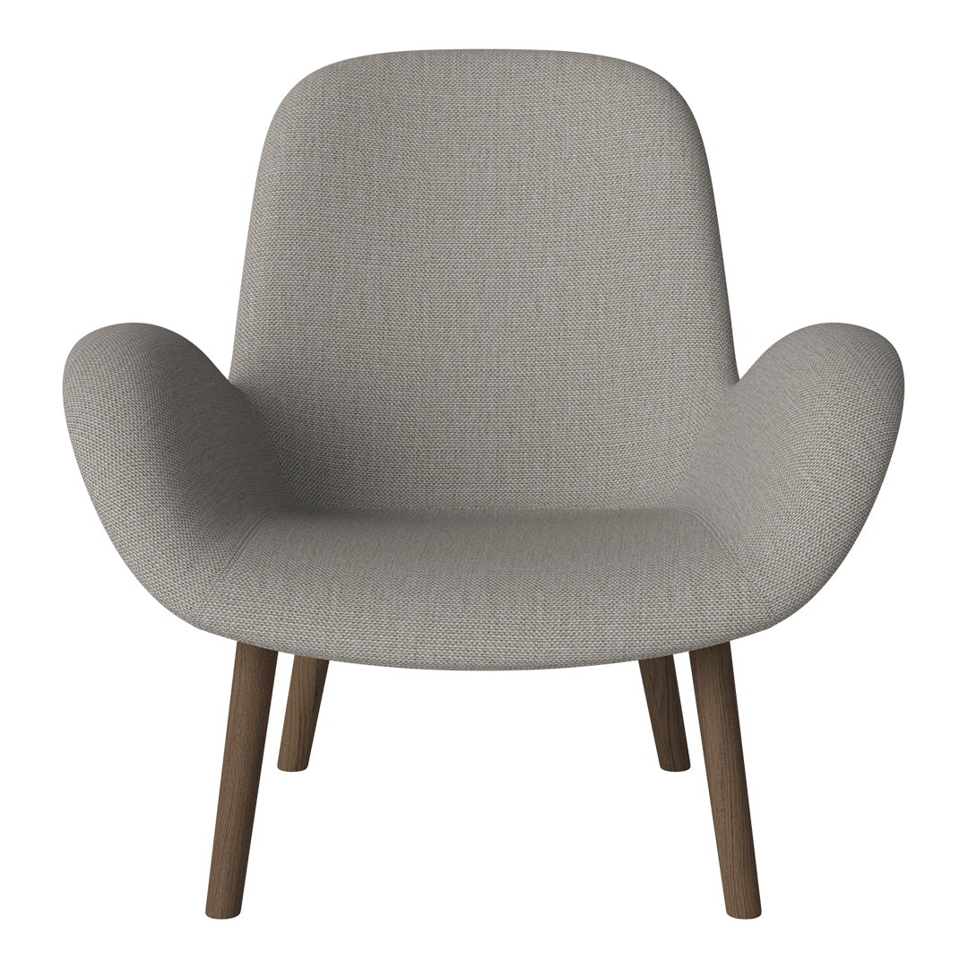 Fauteuil Seed Lounge - Rembourré - Base en chêne huilé, foncé