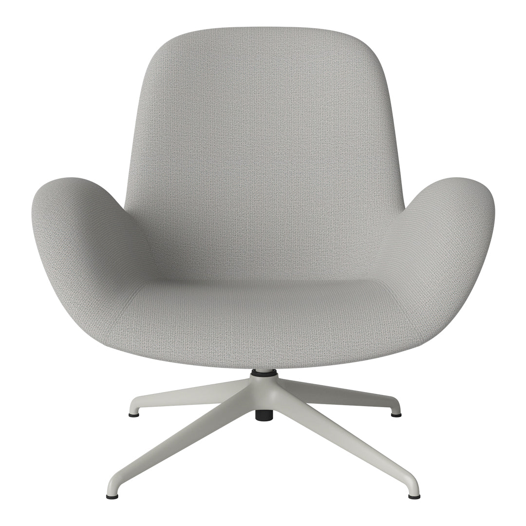 Fauteuil Seed Lounge - Rembourré - Piètement 4 branches - Acier laqué gris