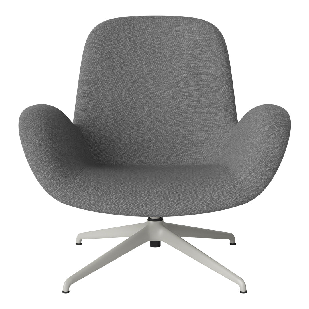 Fauteuil Seed Lounge - Rembourré - Piètement 4 branches - Acier laqué gris