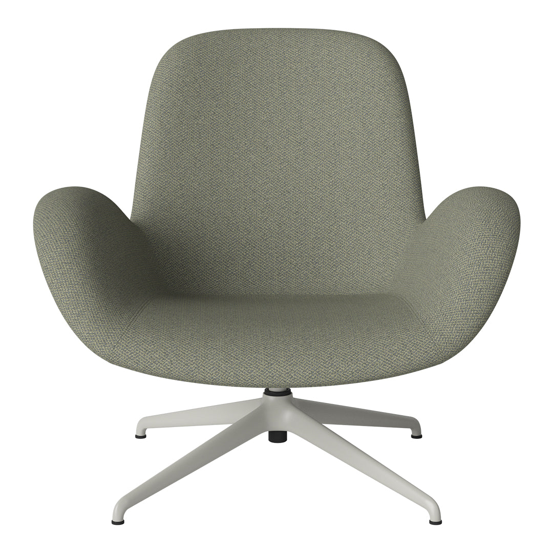 Fauteuil Seed Lounge - Rembourré - Piètement 4 branches - Acier laqué gris