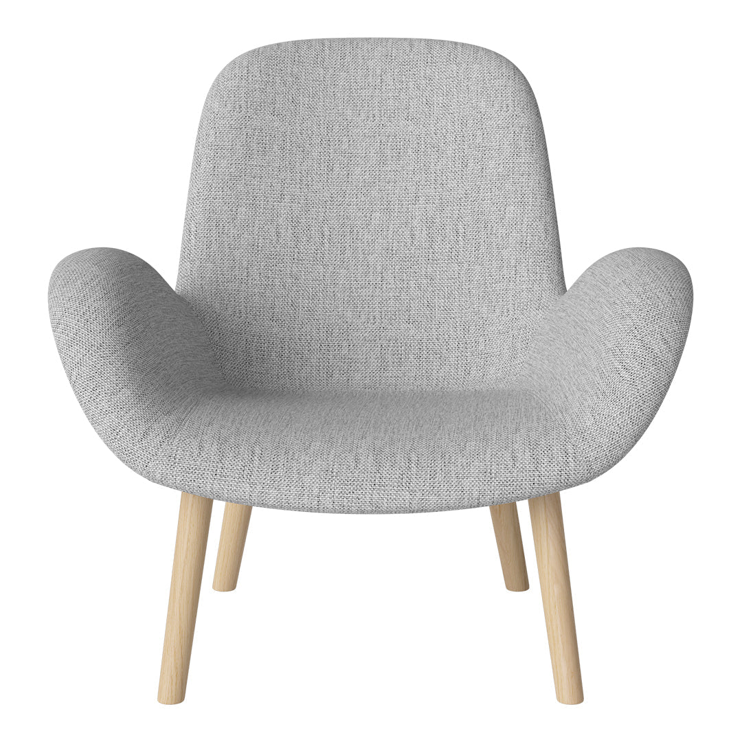 Fauteuil Seed Lounge - Rembourré - Piètement en chêne huilé, pigmenté blanc