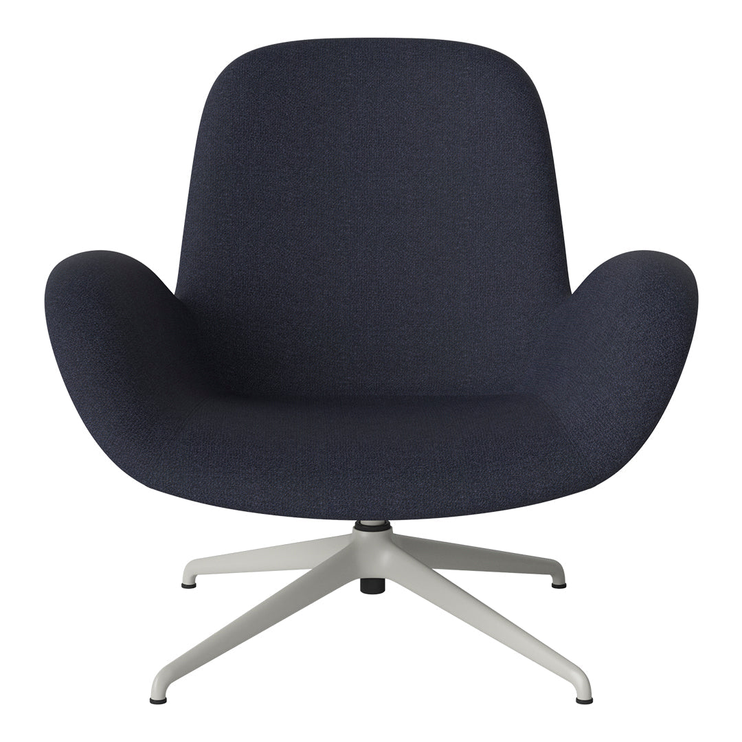 Fauteuil Seed Lounge - Rembourré - Piètement 4 branches - Acier laqué gris