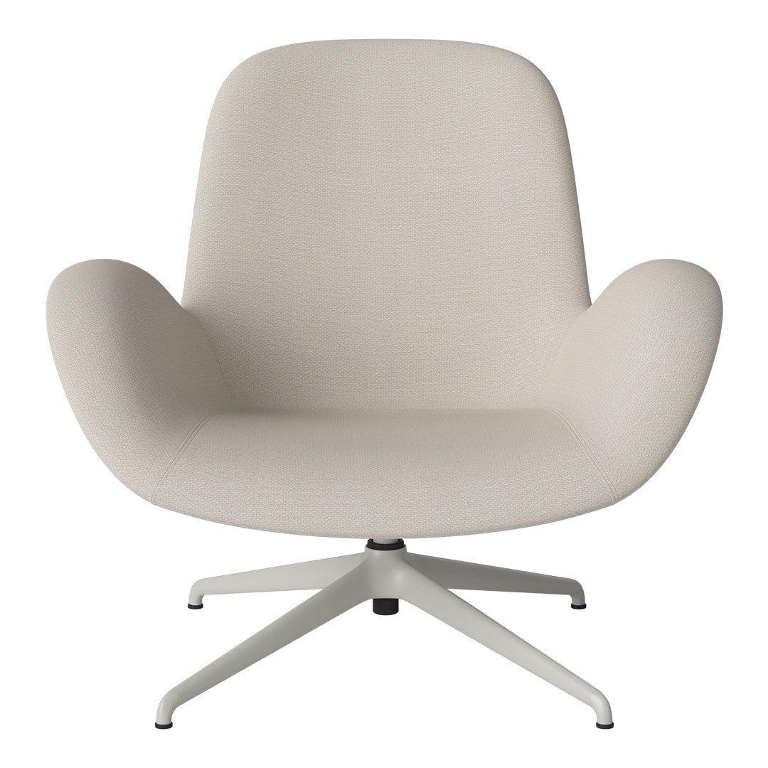 Fauteuil Seed Lounge - Rembourré - Piètement 4 branches - Acier laqué gris