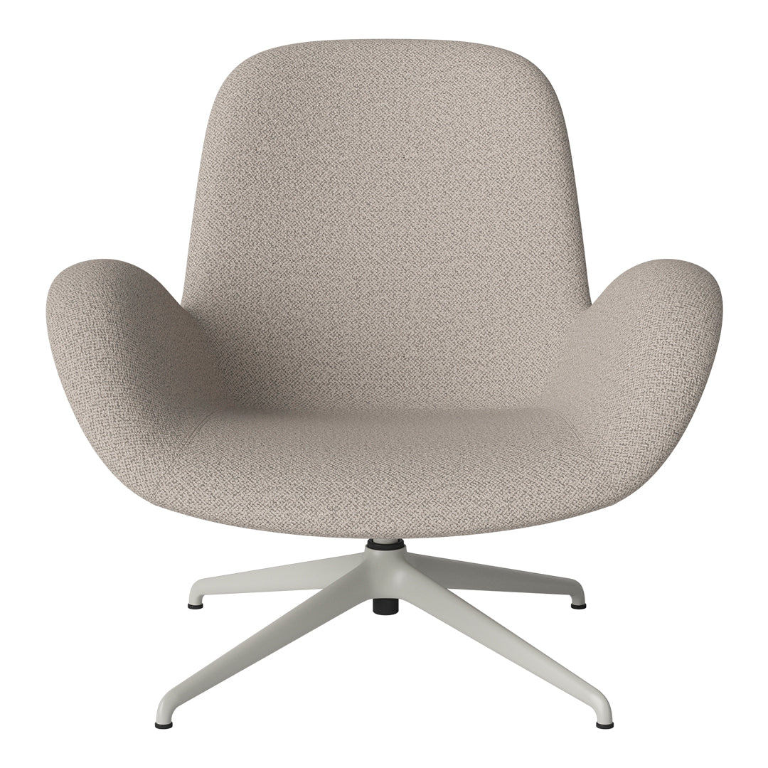 Fauteuil Seed Lounge - Rembourré - Piètement 4 branches - Acier laqué gris