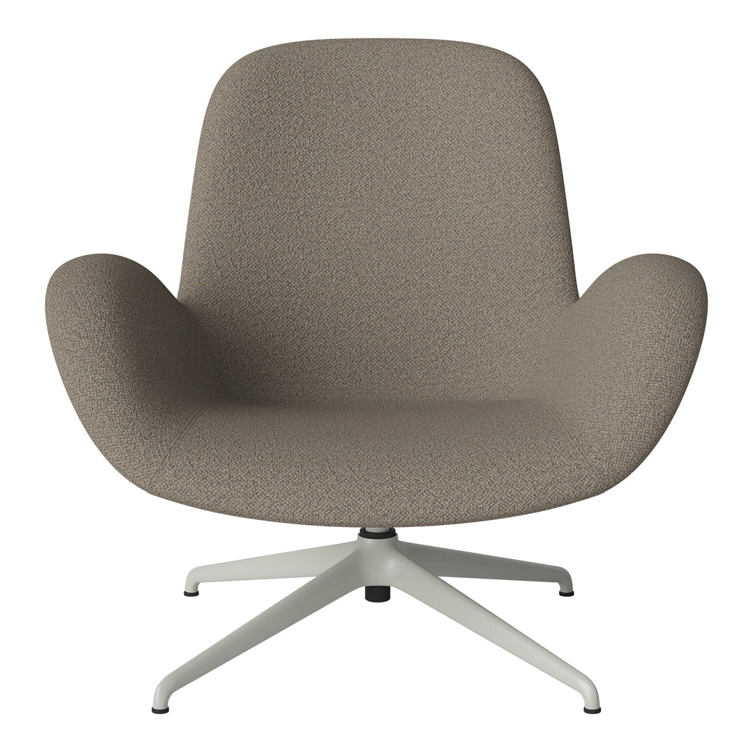 Fauteuil Seed Lounge - Rembourré - Piètement 4 branches - Acier laqué gris