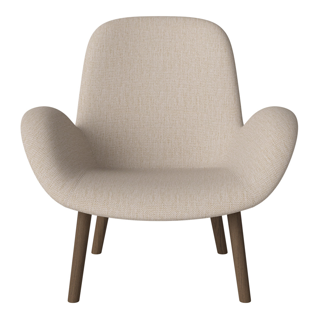 Fauteuil Seed Lounge - Rembourré - Base en chêne huilé, foncé