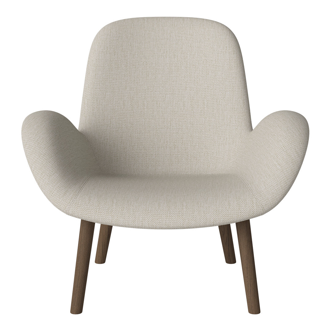 Fauteuil Seed Lounge - Rembourré - Base en chêne huilé, foncé