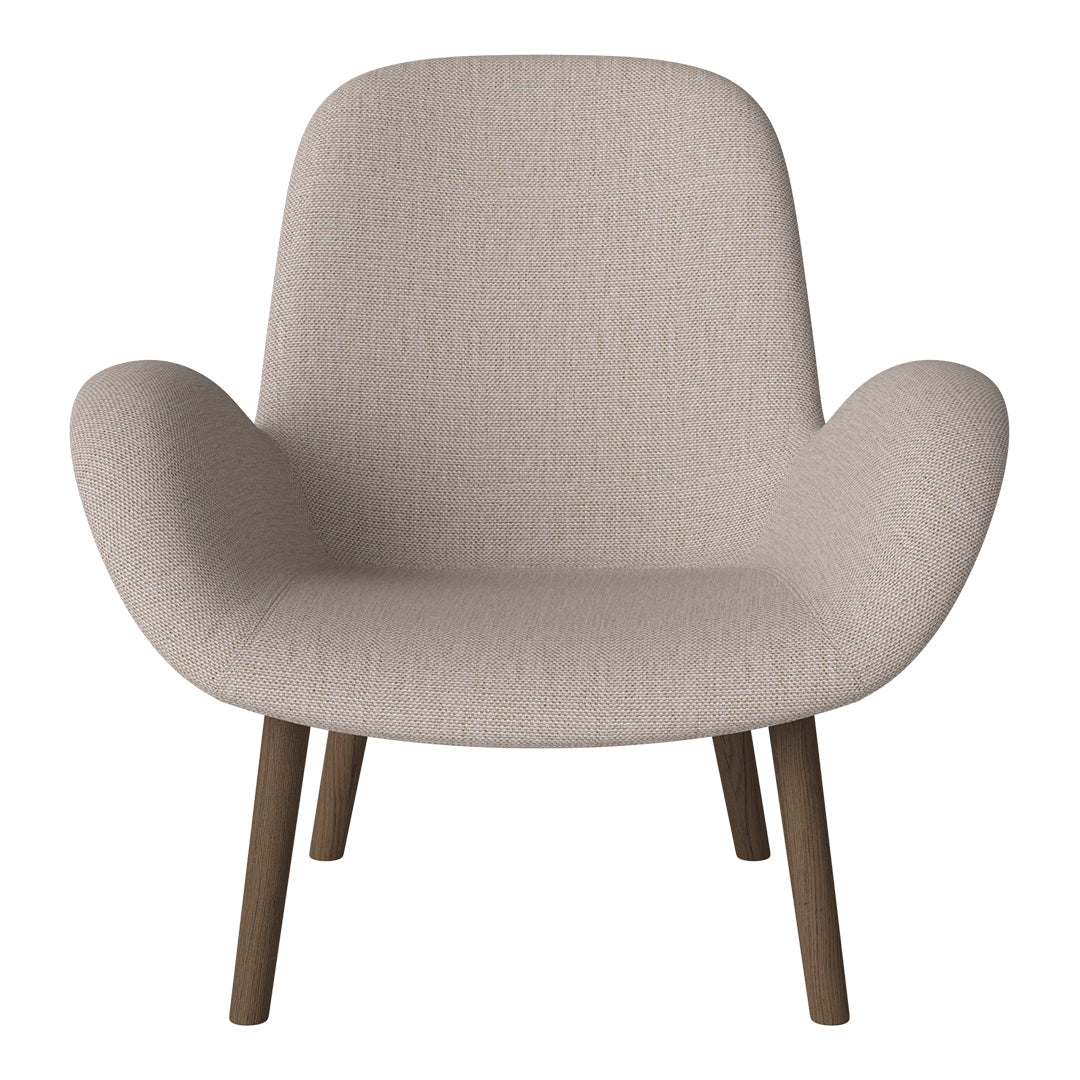 Fauteuil Seed Lounge - Rembourré - Base en chêne huilé, foncé