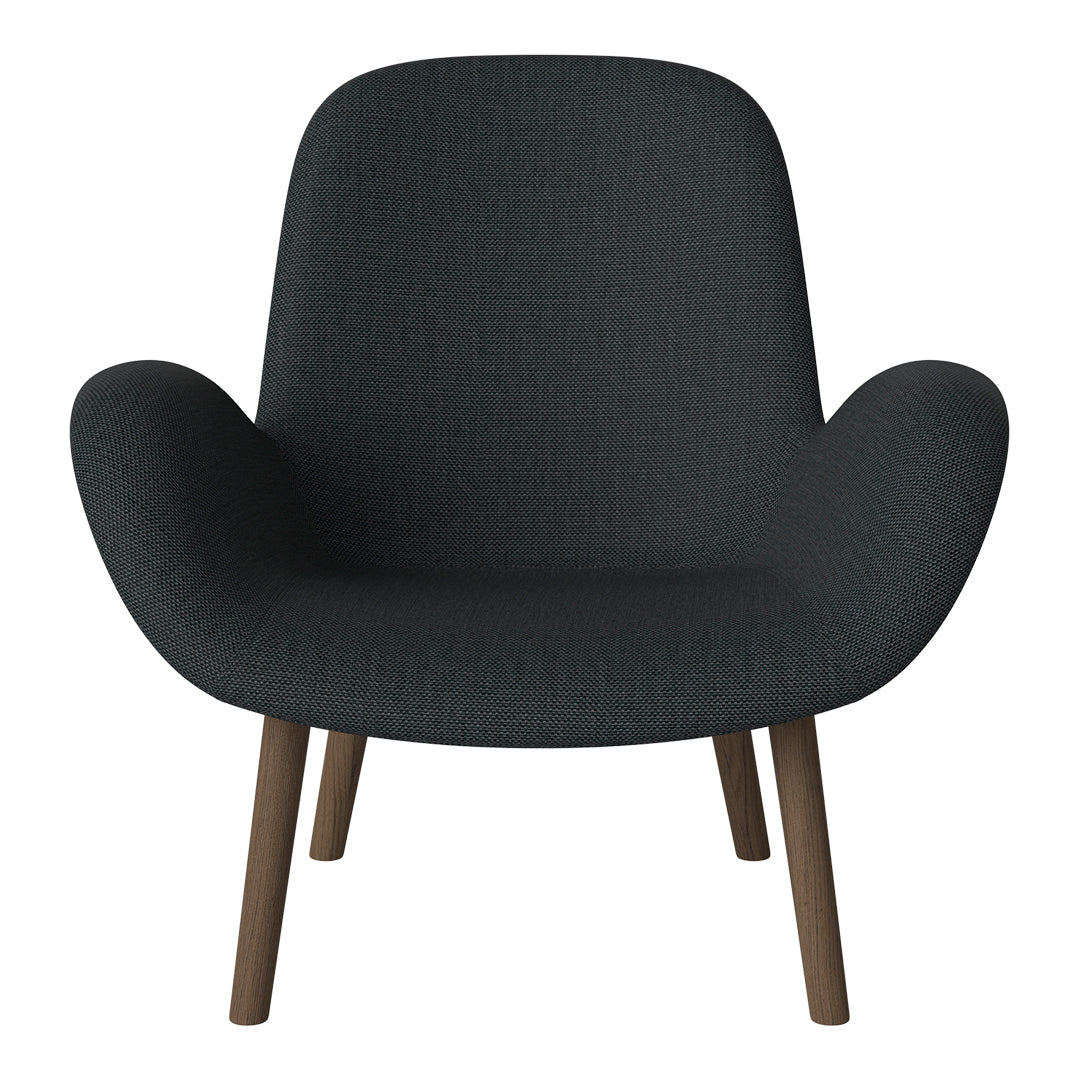 Fauteuil Seed Lounge - Rembourré - Base en chêne huilé, foncé