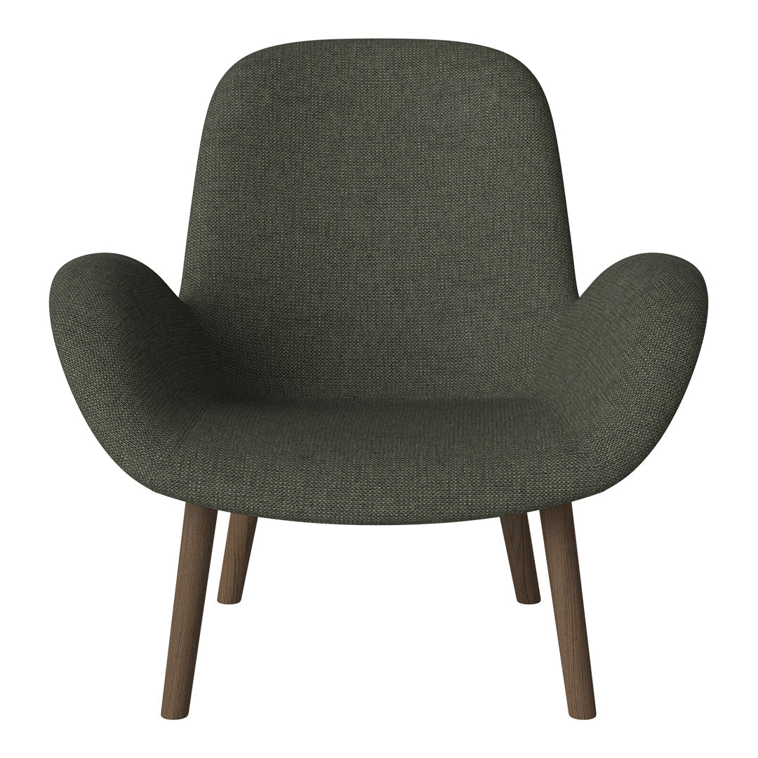 Fauteuil Seed Lounge - Rembourré - Base en chêne huilé, foncé