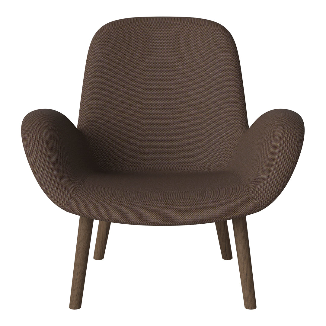 Fauteuil Seed Lounge - Rembourré - Base en chêne huilé, foncé