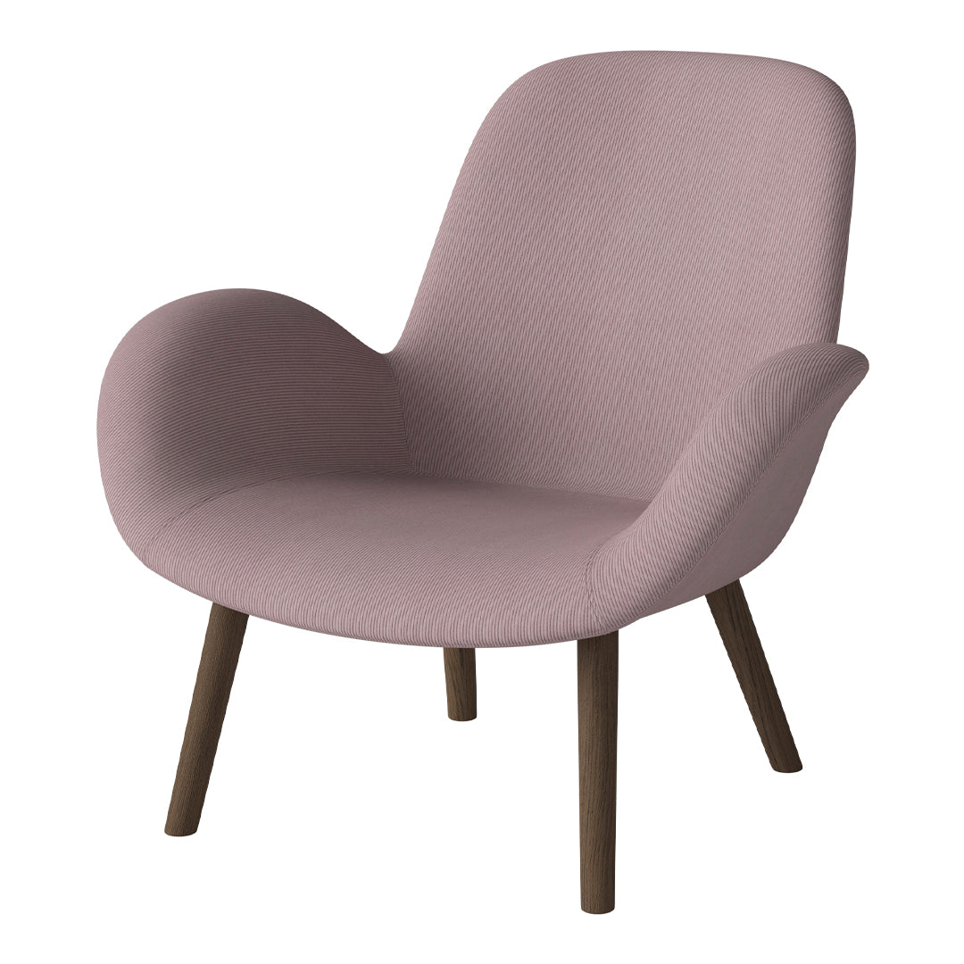 Fauteuil Seed Lounge - Rembourré - Base en chêne huilé, foncé