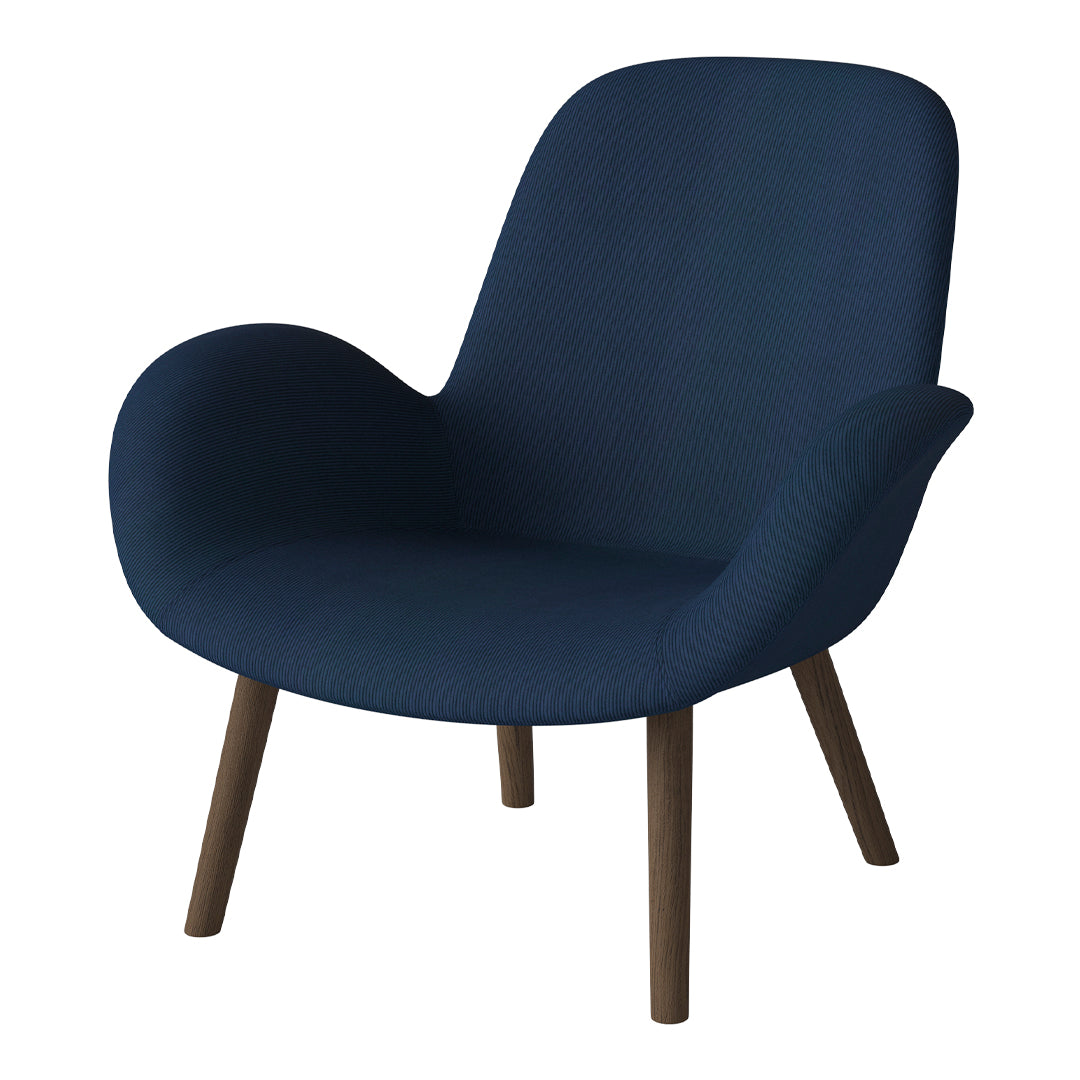 Fauteuil Seed Lounge - Rembourré - Base en chêne huilé, foncé
