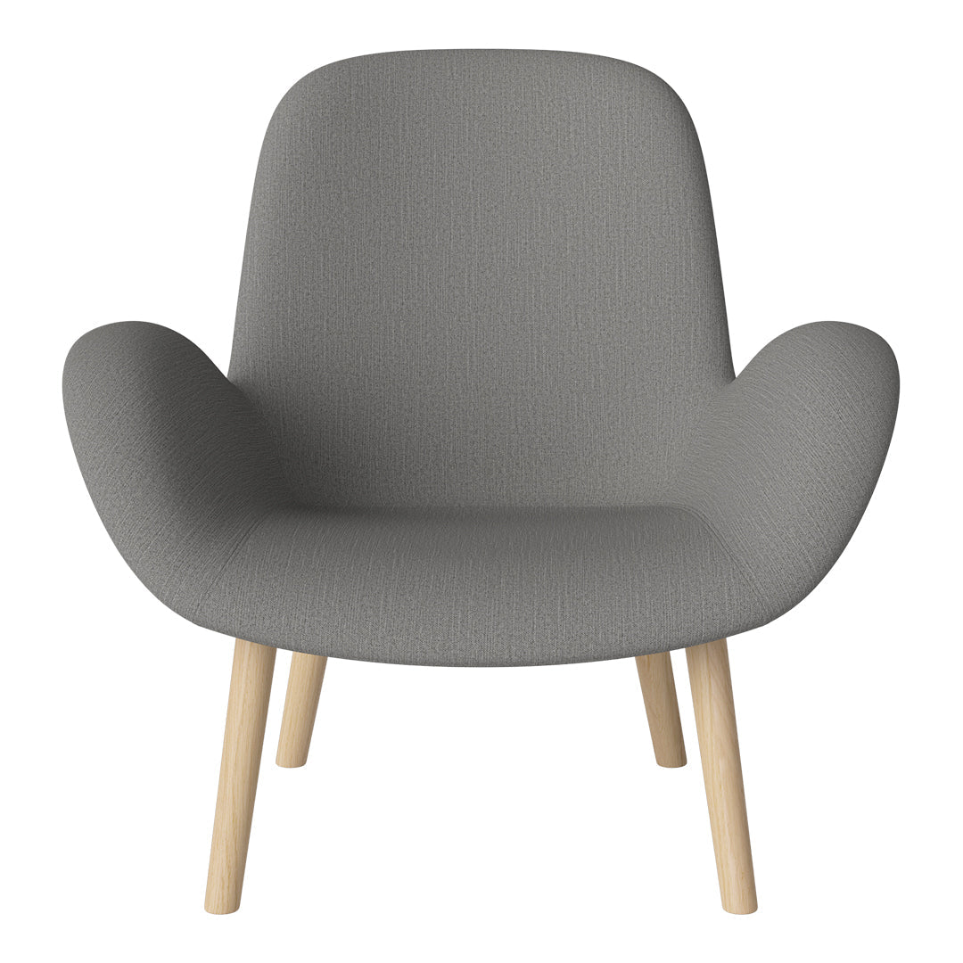 Fauteuil Seed Lounge - Rembourré - Piètement en chêne huilé, pigmenté blanc