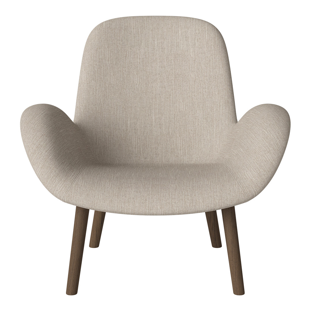 Fauteuil Seed Lounge - Rembourré - Base en chêne huilé, foncé