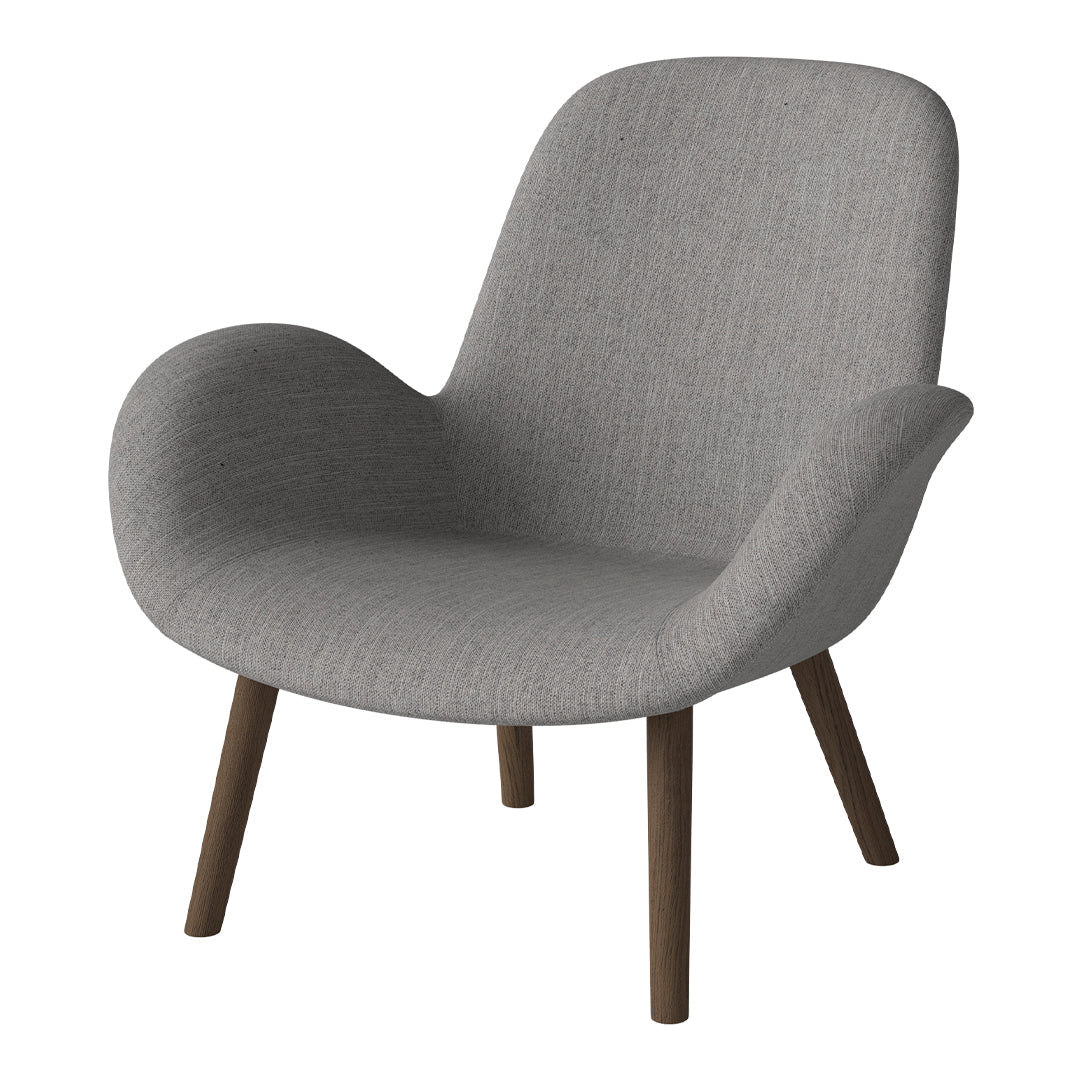 Fauteuil Seed Lounge - Rembourré - Base en chêne huilé, foncé