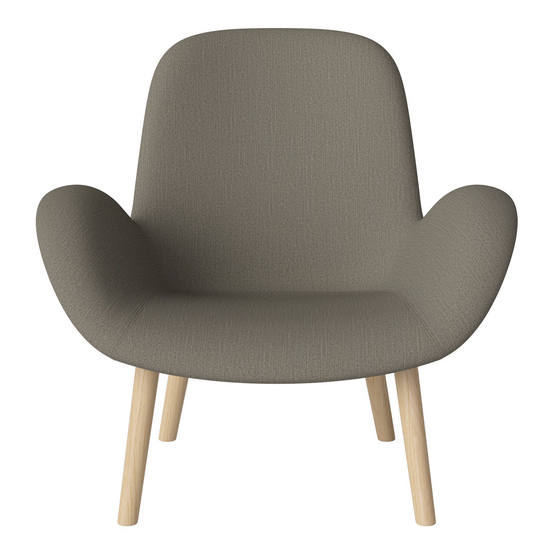 Fauteuil Seed Lounge - Rembourré - Piètement en chêne huilé, pigmenté blanc