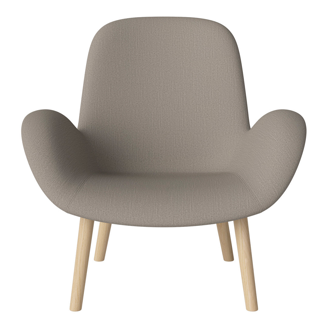 Fauteuil Seed Lounge - Rembourré - Piètement en chêne huilé, pigmenté blanc