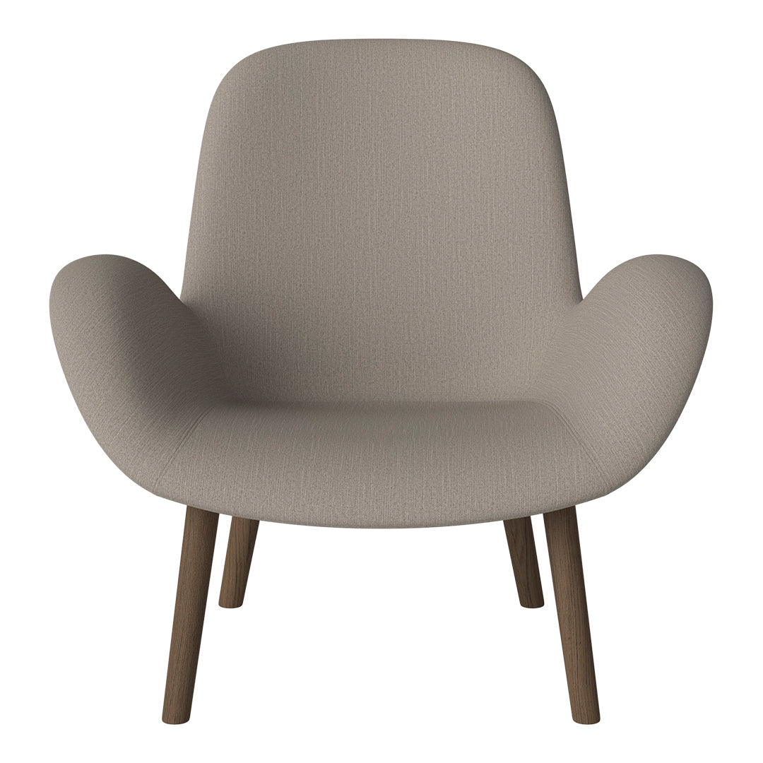Fauteuil Seed Lounge - Rembourré - Base en chêne huilé, foncé